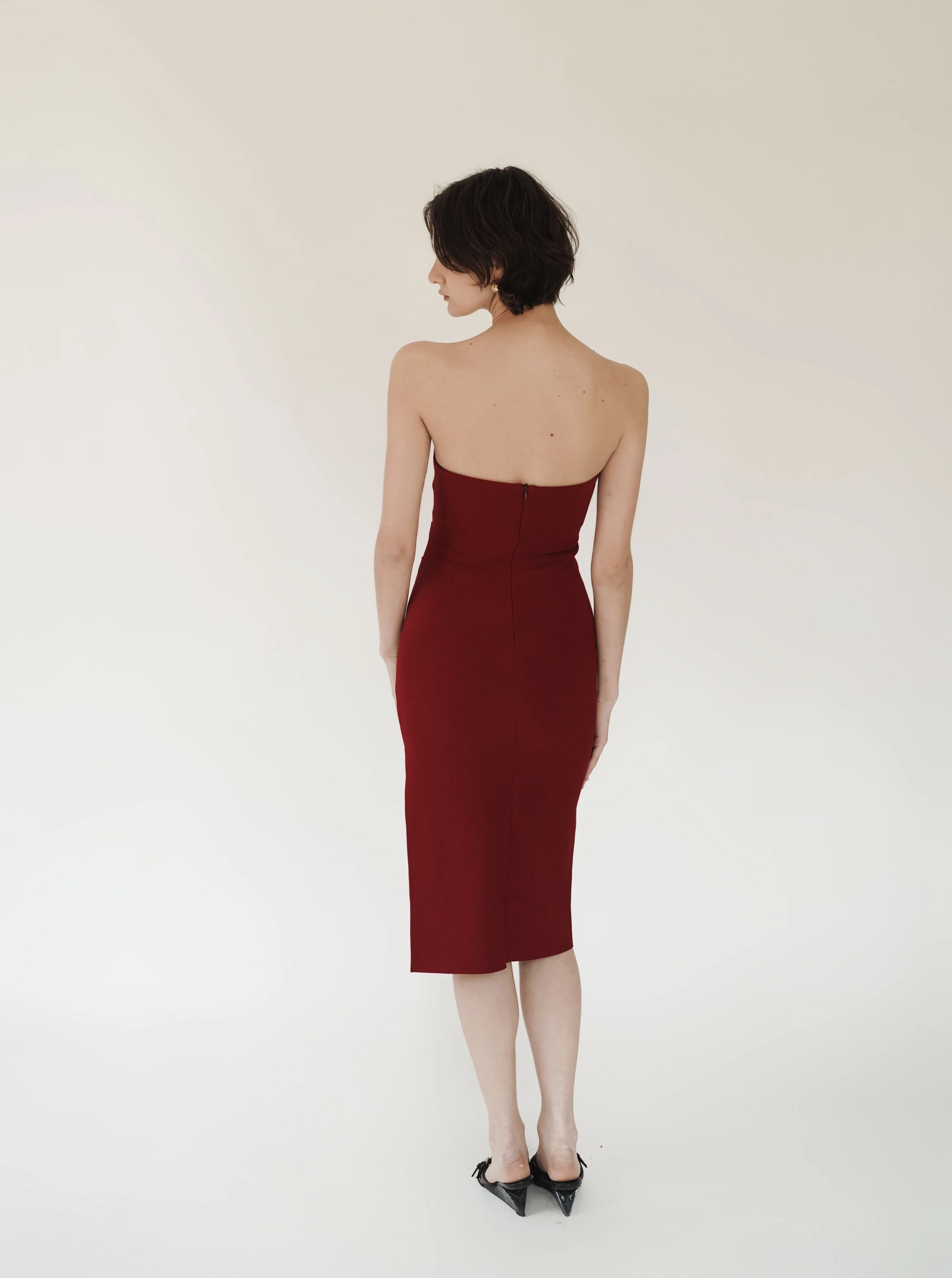 Cherry Strapless Midi Dress sold by VERAFIED product image thumbnail 3