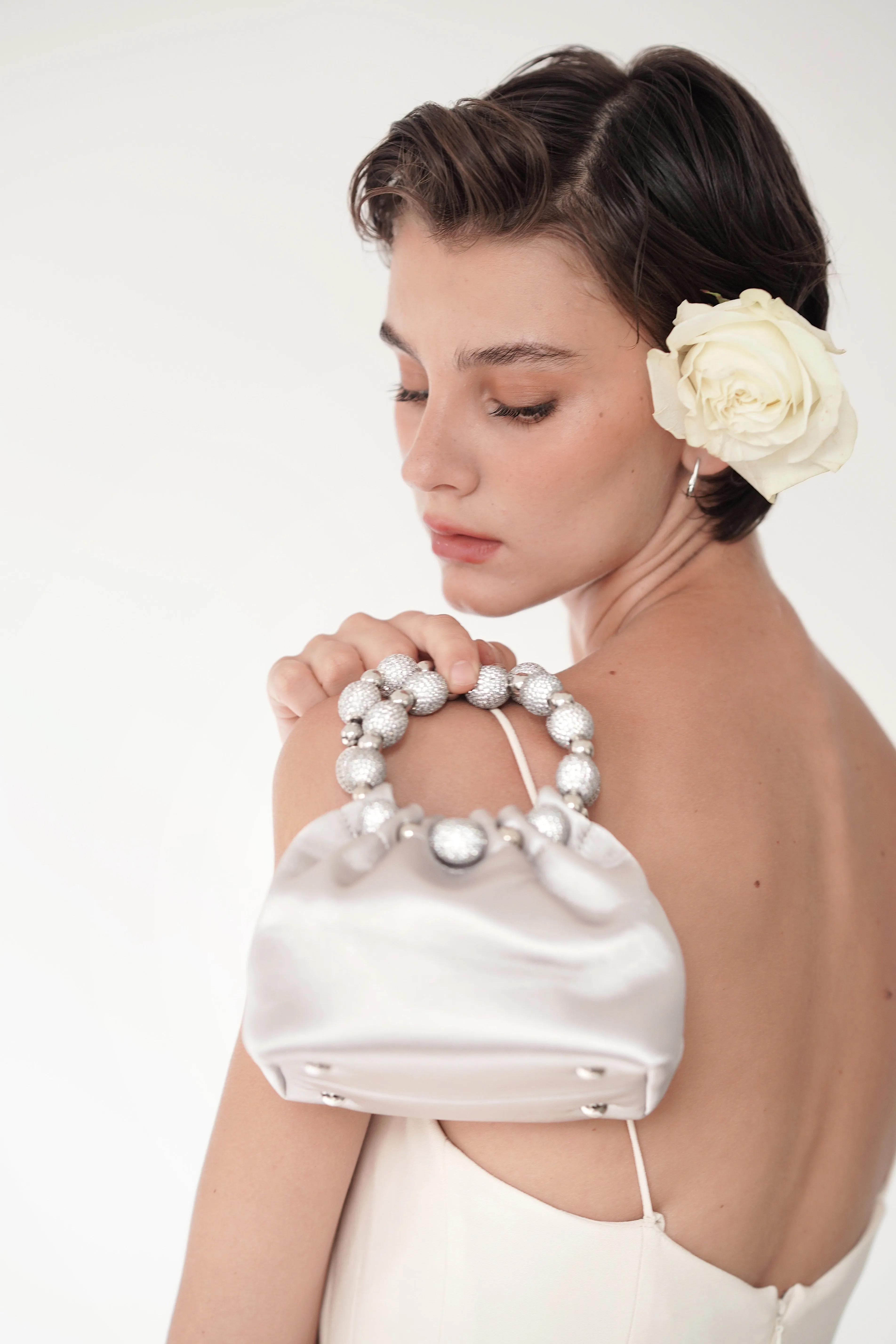 Mini Silver Diamond Handbag sold by VERAFIED product image thumbnail 2