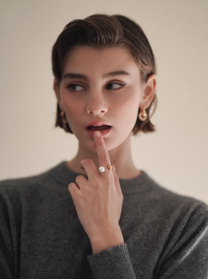 Pearl Open Ring sold by VERAFIED product image thumbnail 4