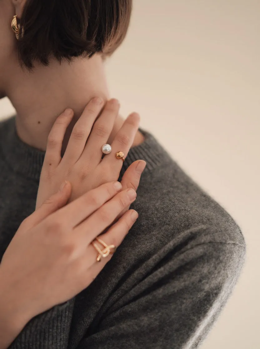 Pearl Open Ring sold by VERAFIED product image thumbnail 5