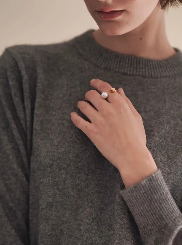 Pearl Open Ring sold by VERAFIED product image thumbnail 2