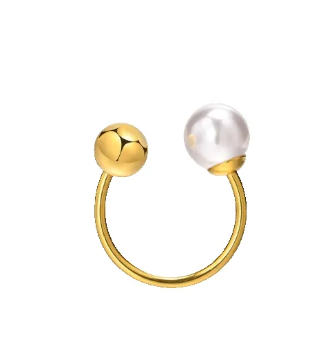 Pearl Open Ring sold by VERAFIED product image thumbnail 3