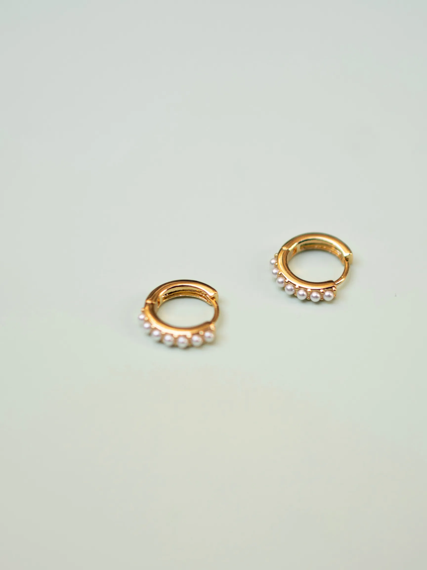 Beaded Pearl Hoops sold by VERAFIED product image thumbnail 3