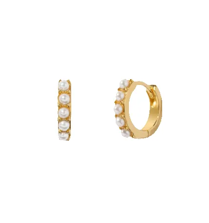 Beaded Pearl Hoops sold by VERAFIED