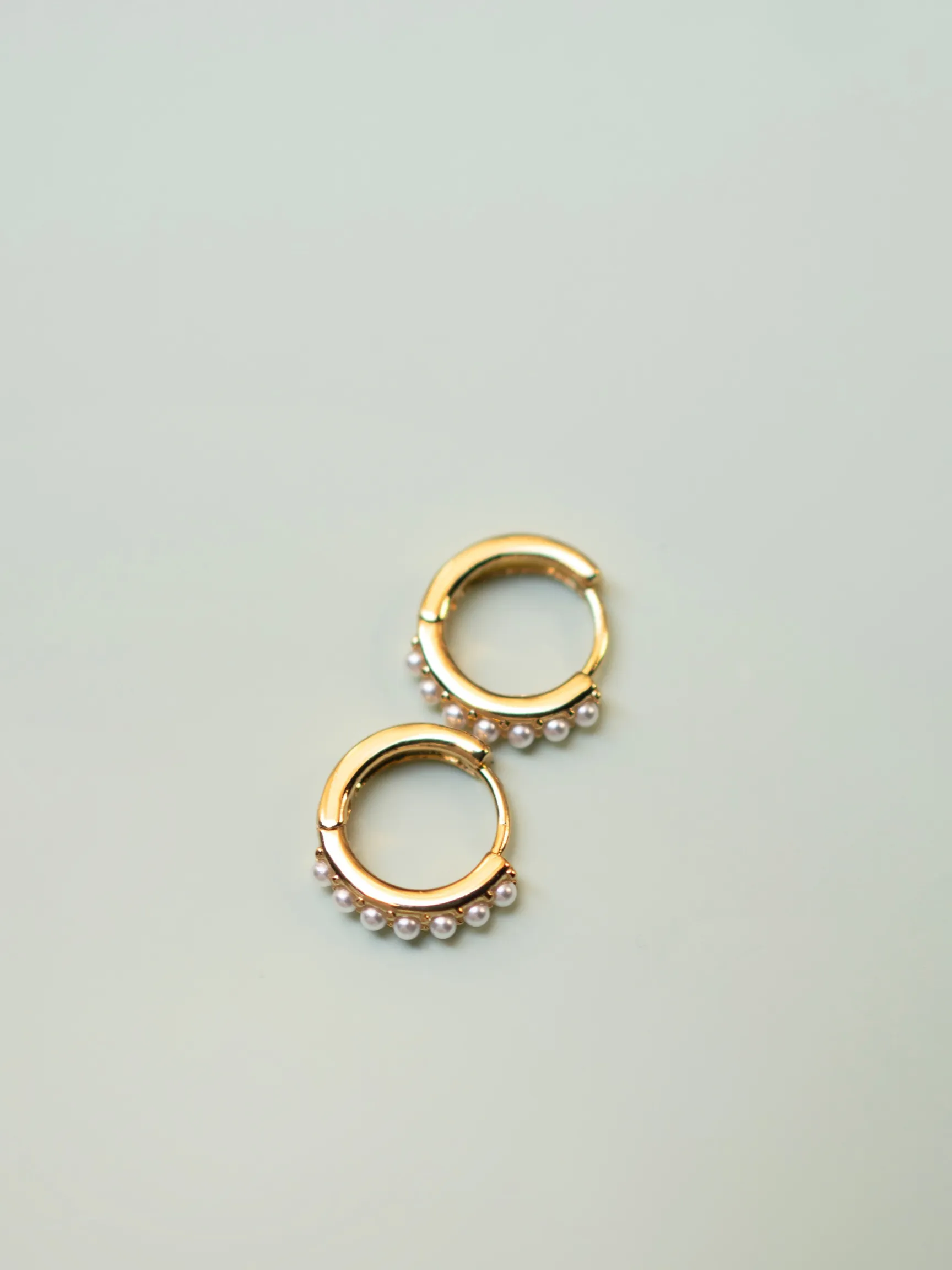 Beaded Pearl Hoops sold by VERAFIED product image thumbnail 4