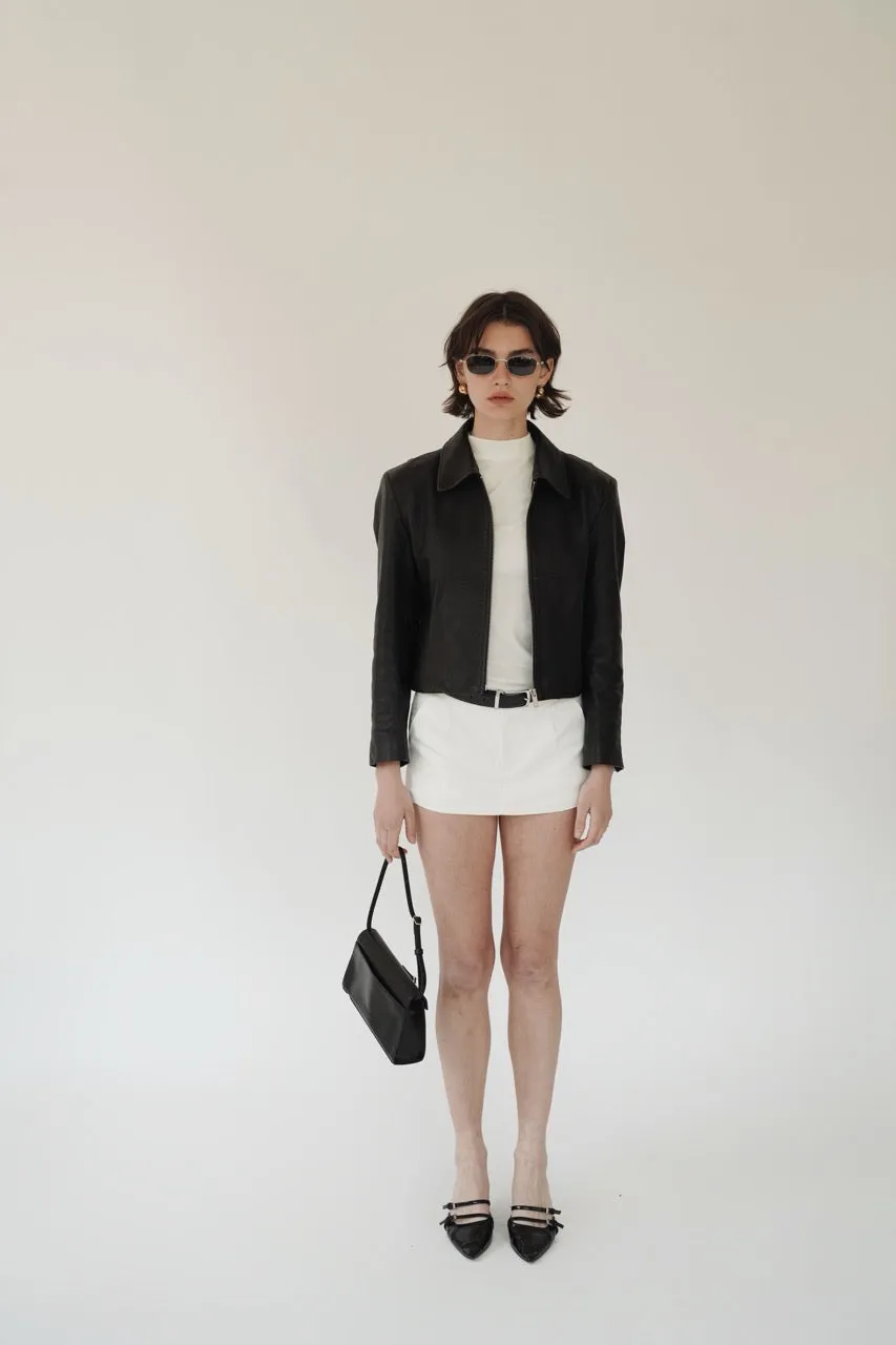 Cropped Leather Jacket (Final Sale) sold by VERAFIED