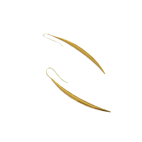 Gold Linear Drop Earrings sold by VERAFIED product image thumbnail 3