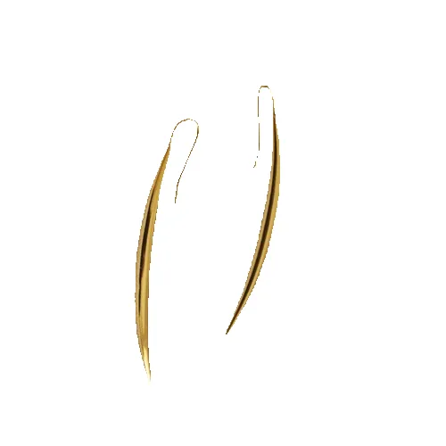 Gold Linear Drop Earrings sold by VERAFIED