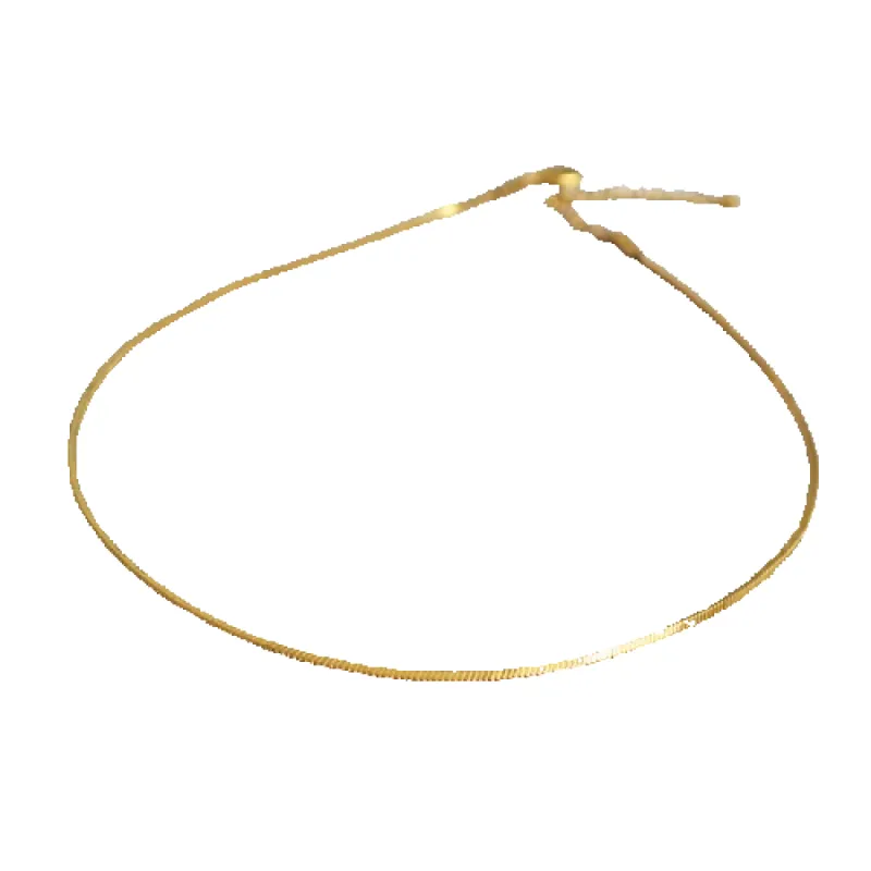 Gold Herringbone Chain Necklace sold by VERAFIED
