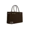 Espresso Suede Book Tote Bag 33 (Pre-Order Only. Will Ship Mid March.) sold by VERAFIED