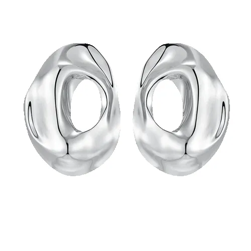 Ripple Hoop Earrings sold by VERAFIED product image thumbnail 5