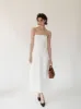 Strapless Linen Maxi Dress sold by VERAFIED