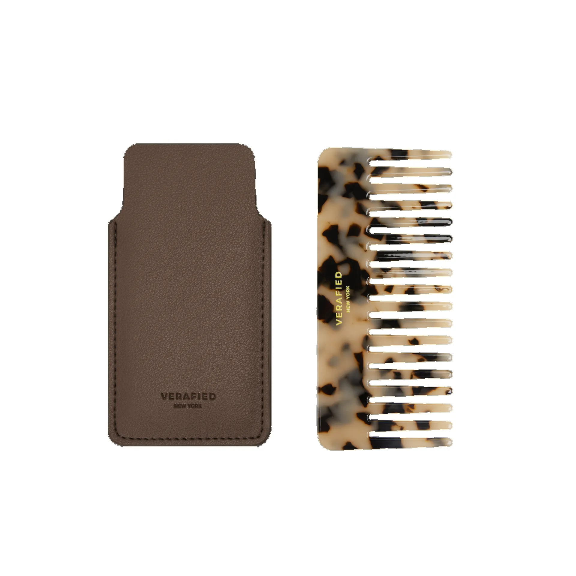 Espresso Hair Comb with Case sold by VERAFIED