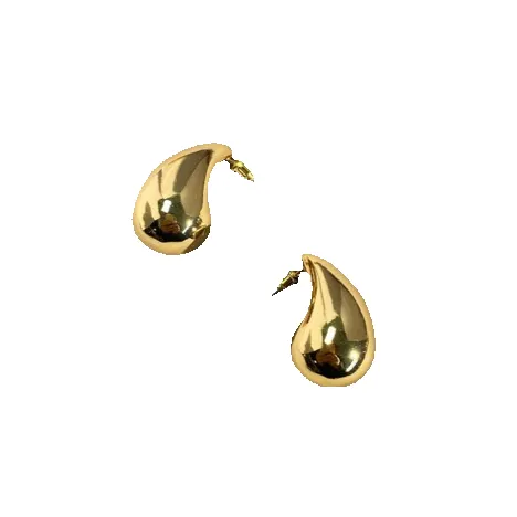 Gold Teardrop Earrings sold by VERAFIED