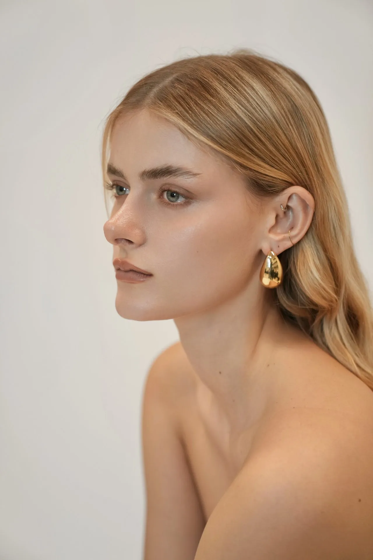Gold Teardrop Earrings sold by VERAFIED product image thumbnail 2