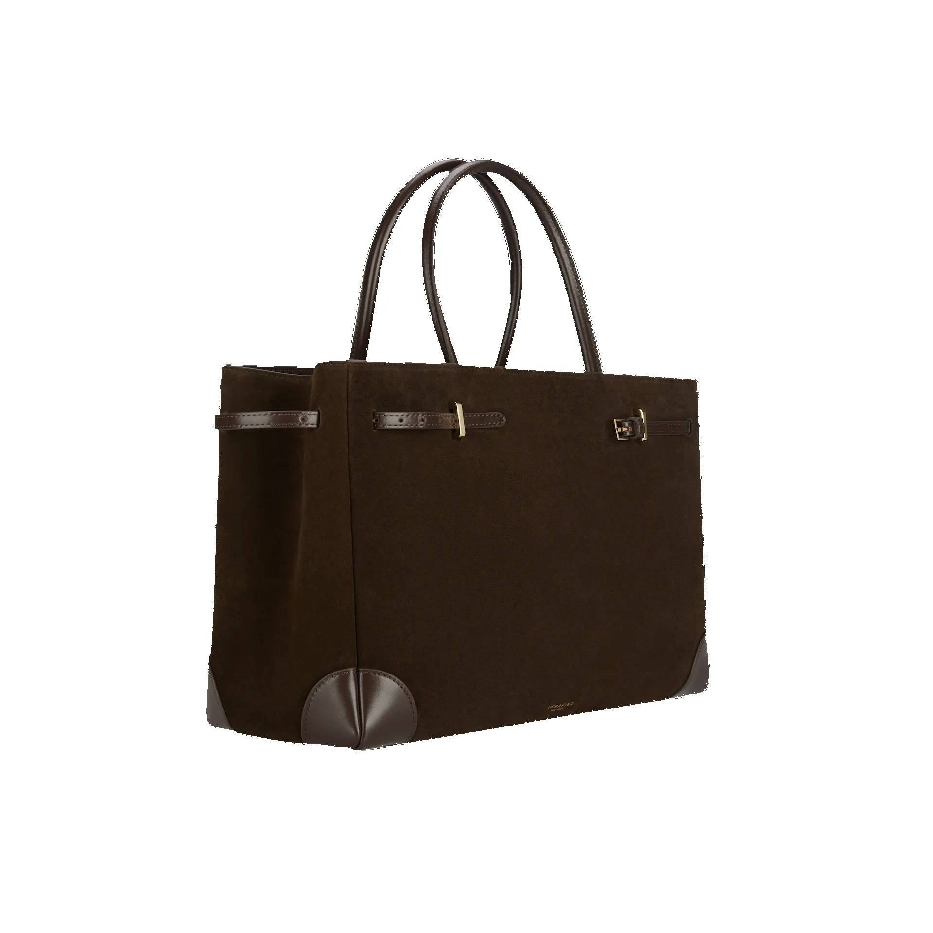 Espresso Suede Book Tote Bag 33 sold by VERAFIED product image thumbnail 5