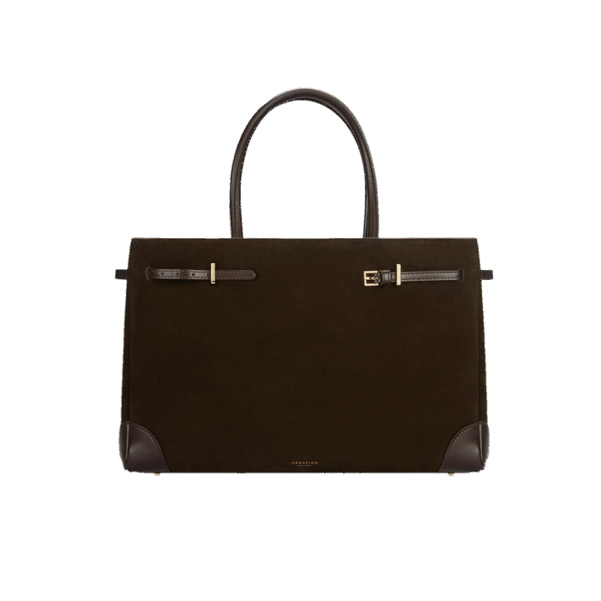 Espresso Suede Book Tote Bag 33 sold by VERAFIED product image thumbnail 4