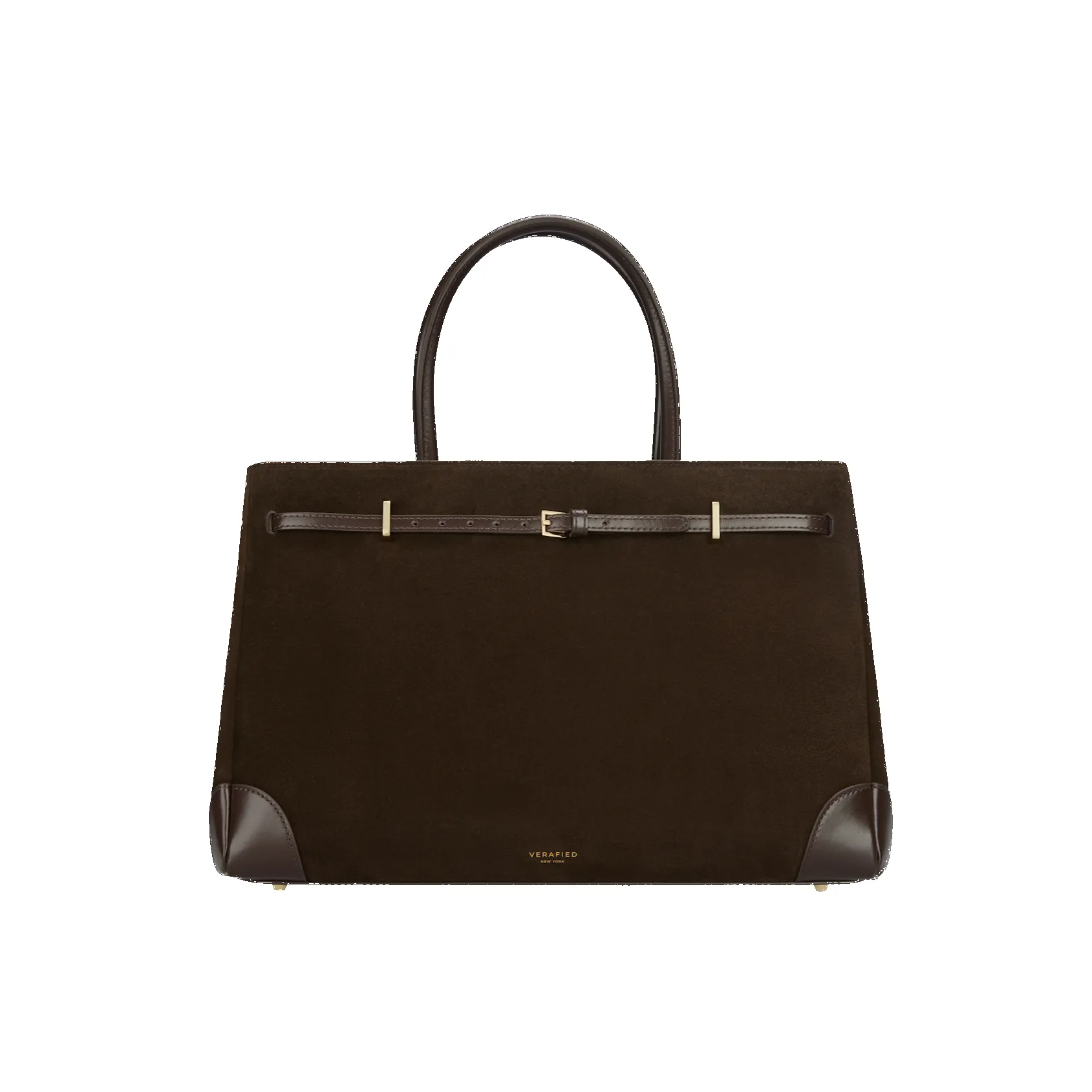 Espresso Suede Book Tote Bag 33 sold by VERAFIED product image thumbnail 3