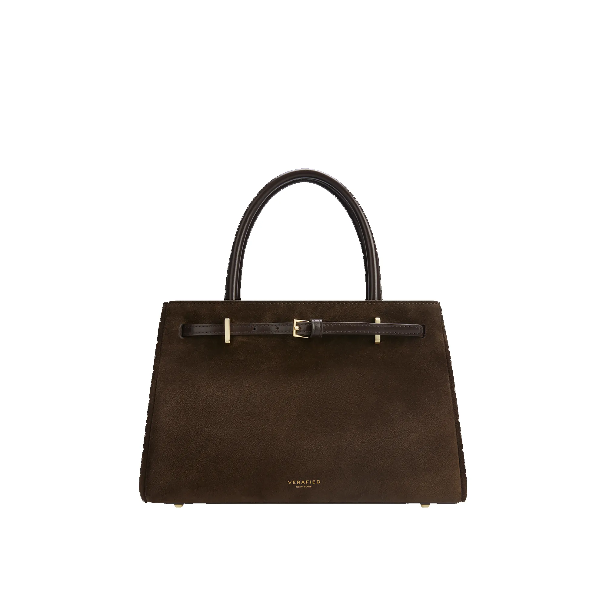 Espresso Suede Book Tote Bag 25 sold by VERAFIED