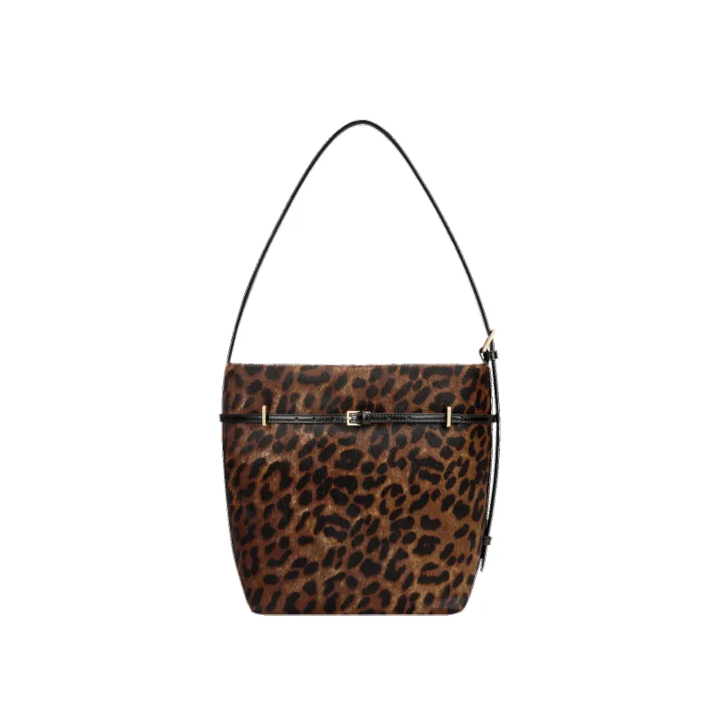 Small Leopard Belted Tote Bag sold by VERAFIED