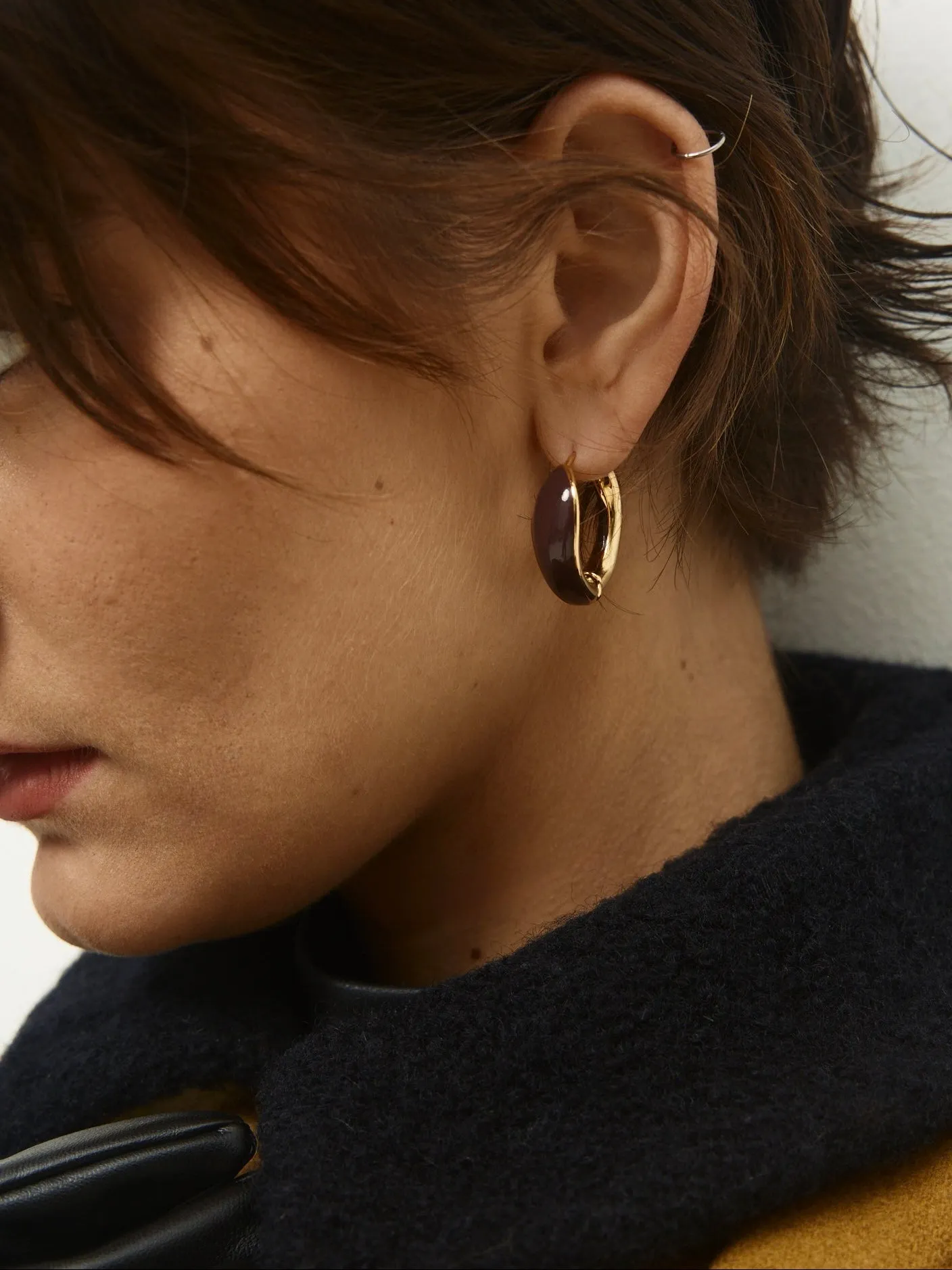 Chocolate Orbit Hoop Earrings sold by VERAFIED product image thumbnail 2