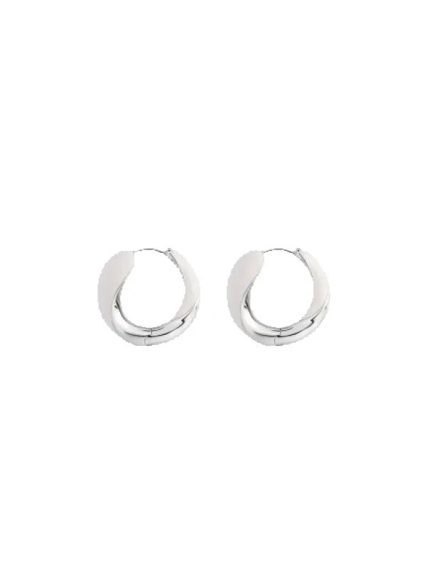 Ivory Orbit Hoop Earrings made by VERAFIED