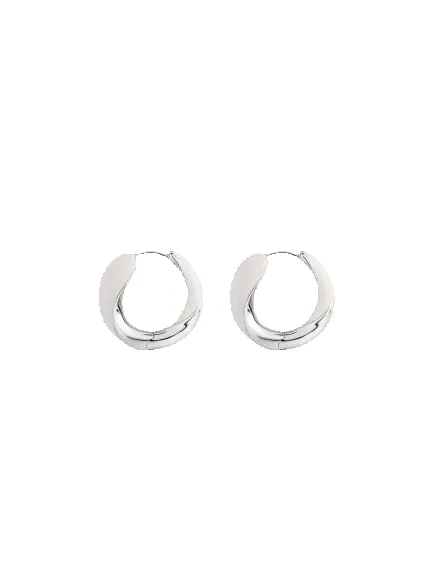Ivory Orbit Hoop Earrings sold by VERAFIED