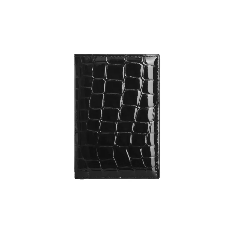 Black Croc Embossed Wallet made by VERAFIED