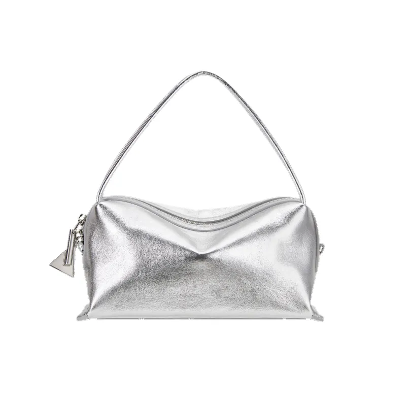 Silver Metallic Café Mini Bag made by VERAFIED