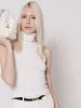 White Cashmere Turtleneck Top sold by VERAFIED