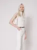 White Cashmere Turtleneck Top sold by VERAFIED