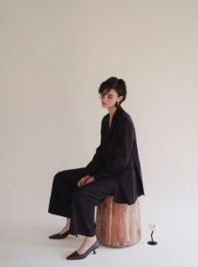Burgundy Straight Blazer sold by VERAFIED