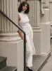 White Posh Suit Pants (Final Sale) sold by VERAFIED