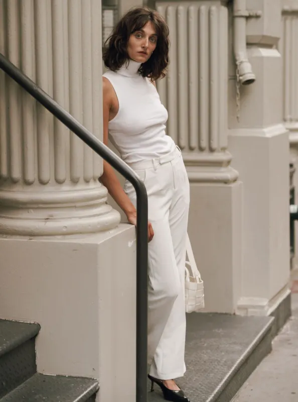 White Posh Suit Pants (Final Sale) sold by VERAFIED