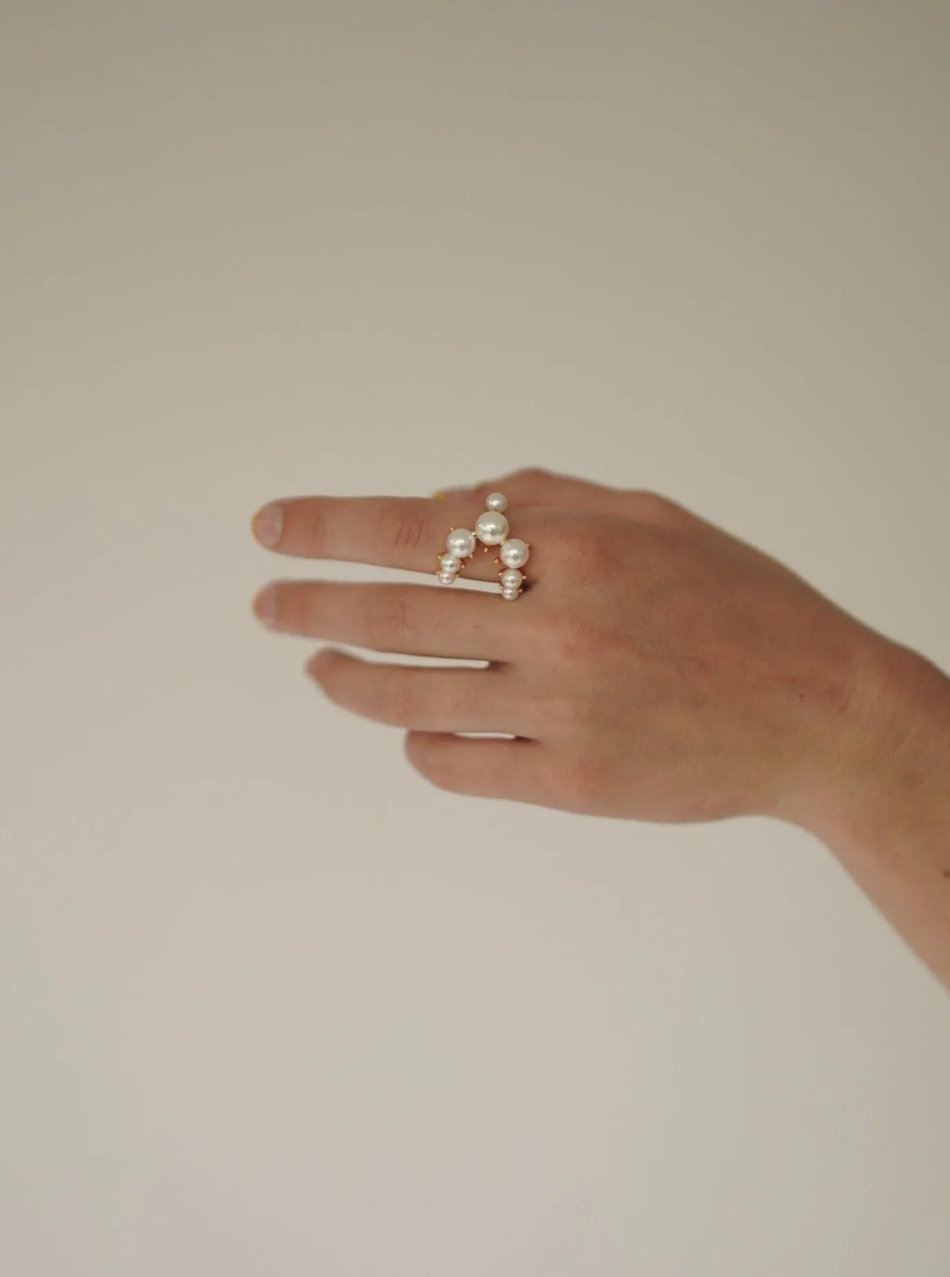 Bubbles Pearl Open Ring sold by VERAFIED product image thumbnail 2