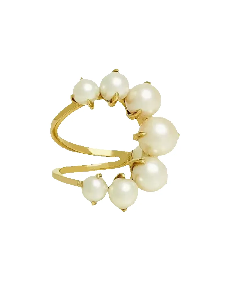 Bubbles Pearl Open Ring sold by VERAFIED