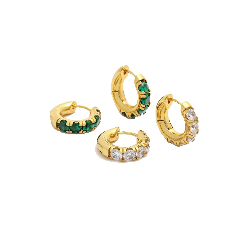 Emerald Hoops (Final Sale) sold by VERAFIED product image thumbnail 5