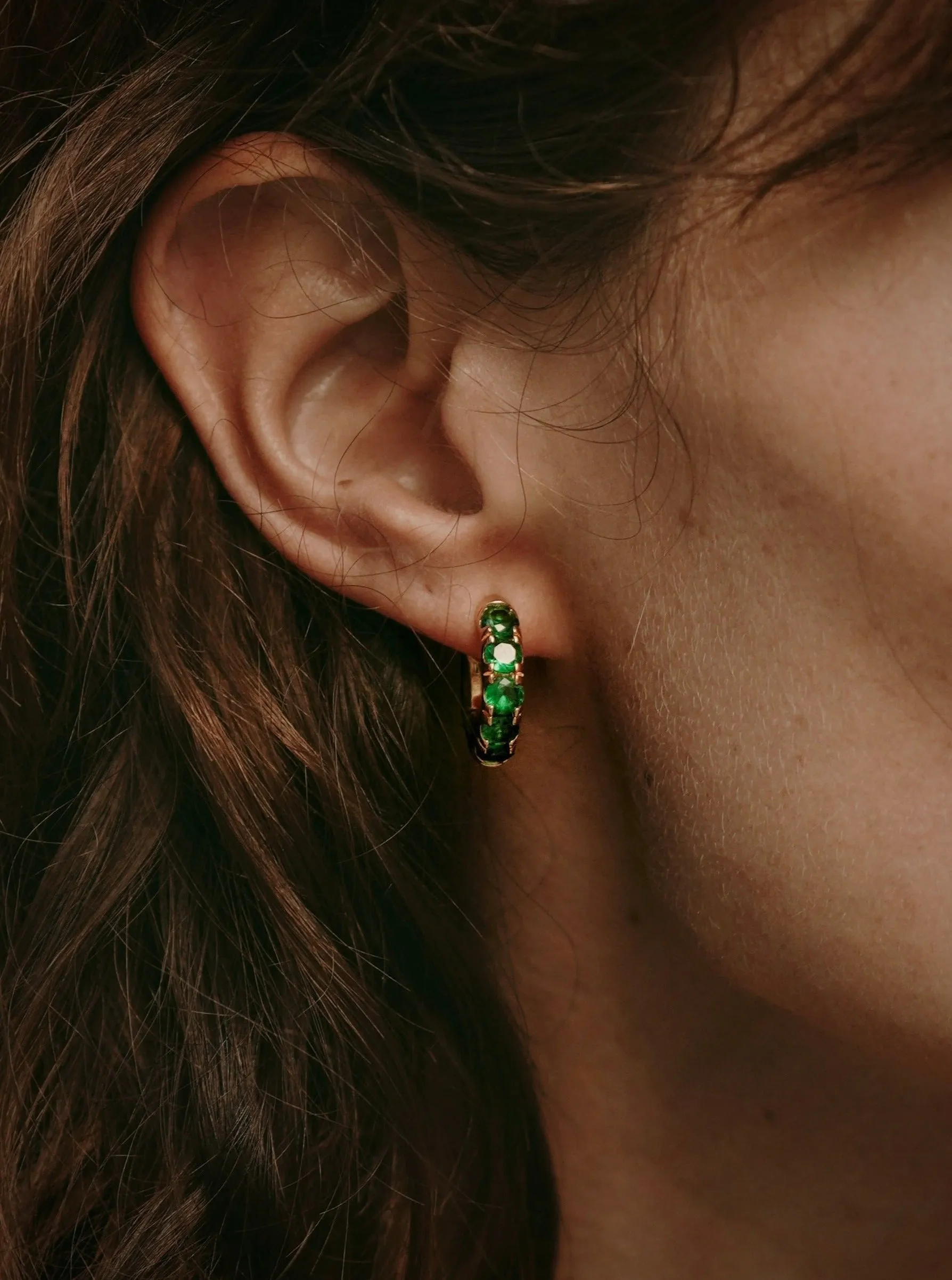 Emerald Hoops (Final Sale) sold by VERAFIED product image thumbnail 2