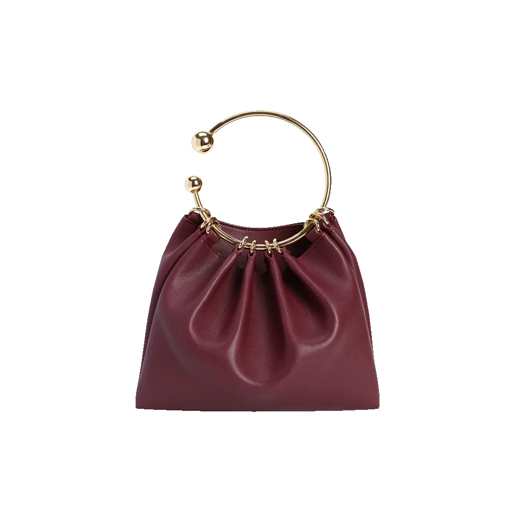 Burgundy Ring Handle Bag sold by VERAFIED product image thumbnail 3