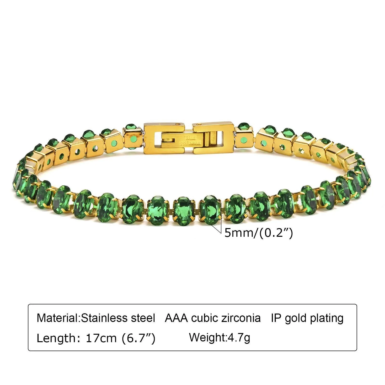 Green Emerald Bracelet sold by VERAFIED product image thumbnail 4