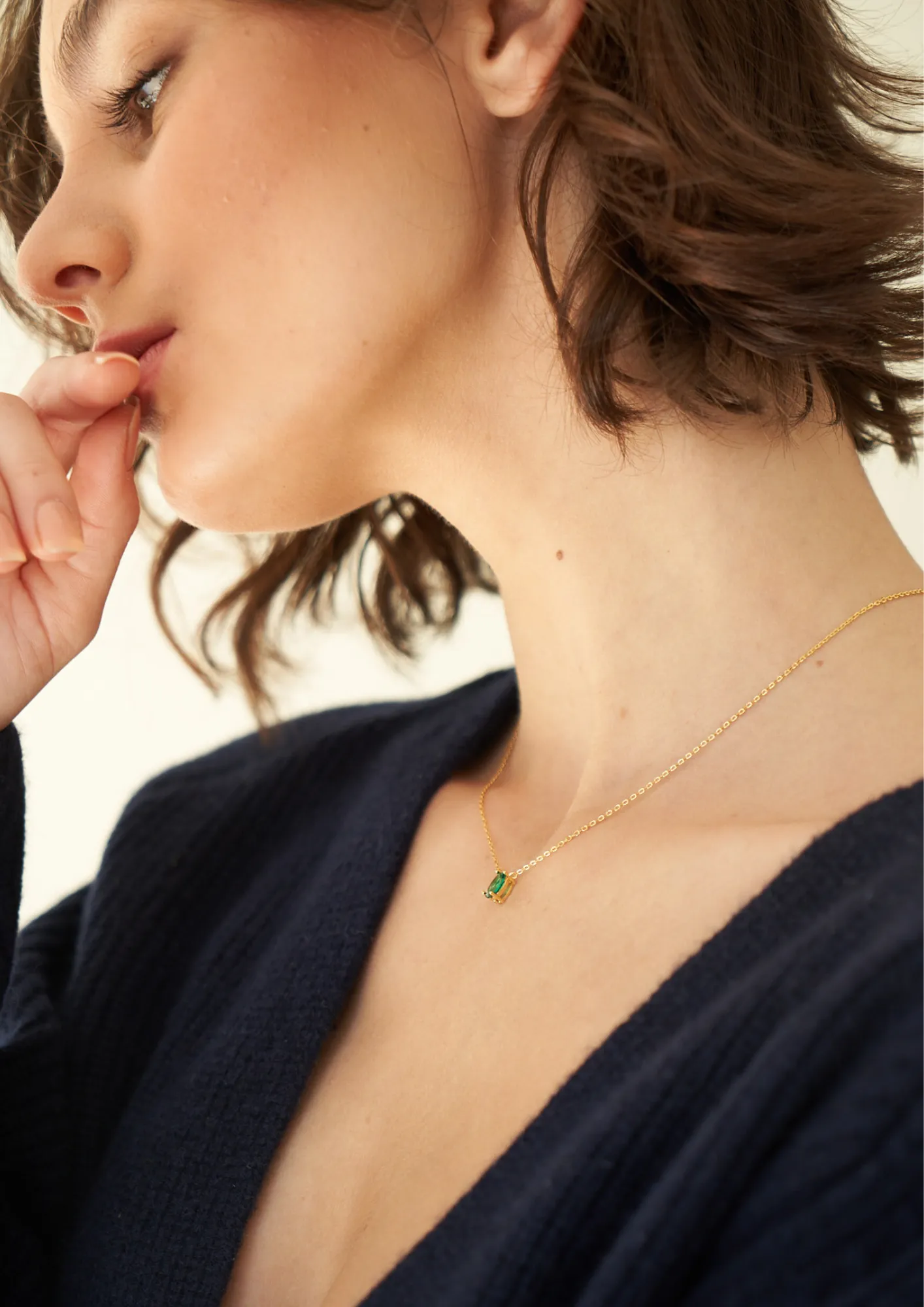 Emerald Solitaire Pendant sold by VERAFIED product image thumbnail 4