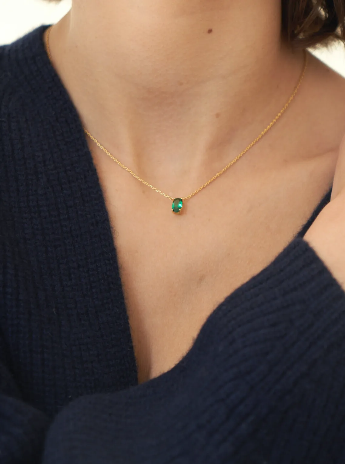 Emerald Solitaire Pendant sold by VERAFIED product image thumbnail 2