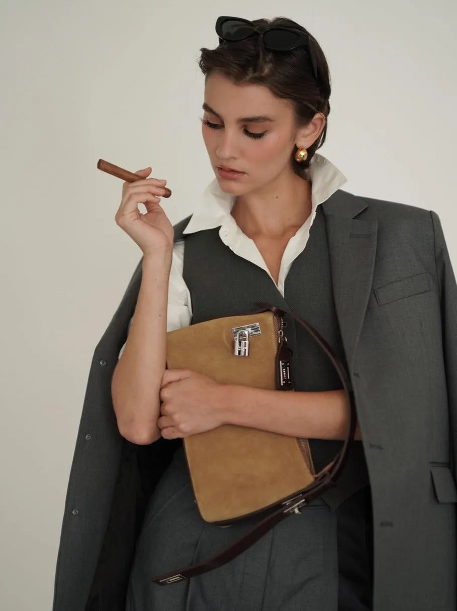 Silver Suede Hobo Bag (Low Stock) sold by VERAFIED product image thumbnail 2