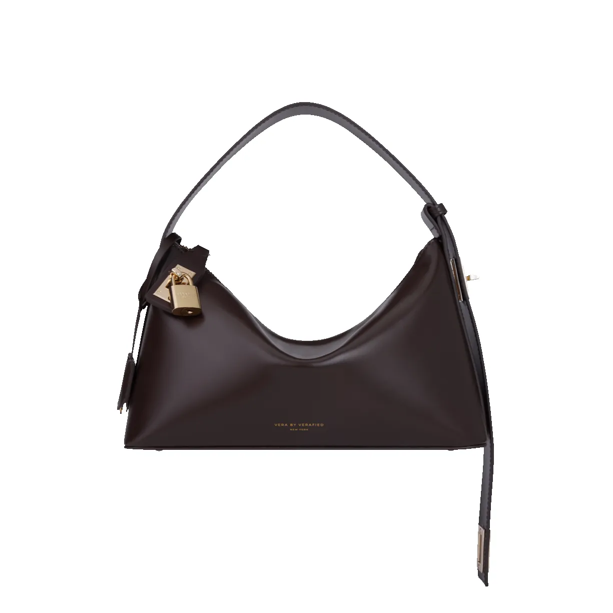 Gold Chocolate Hobo Bag sold by VERAFIED