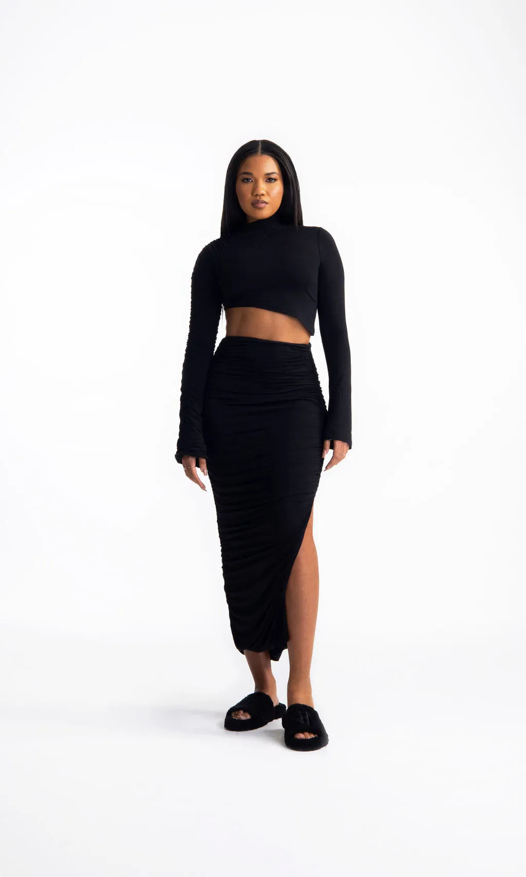 Camille Ruched Skirt sold by Hanifa product image thumbnail 3