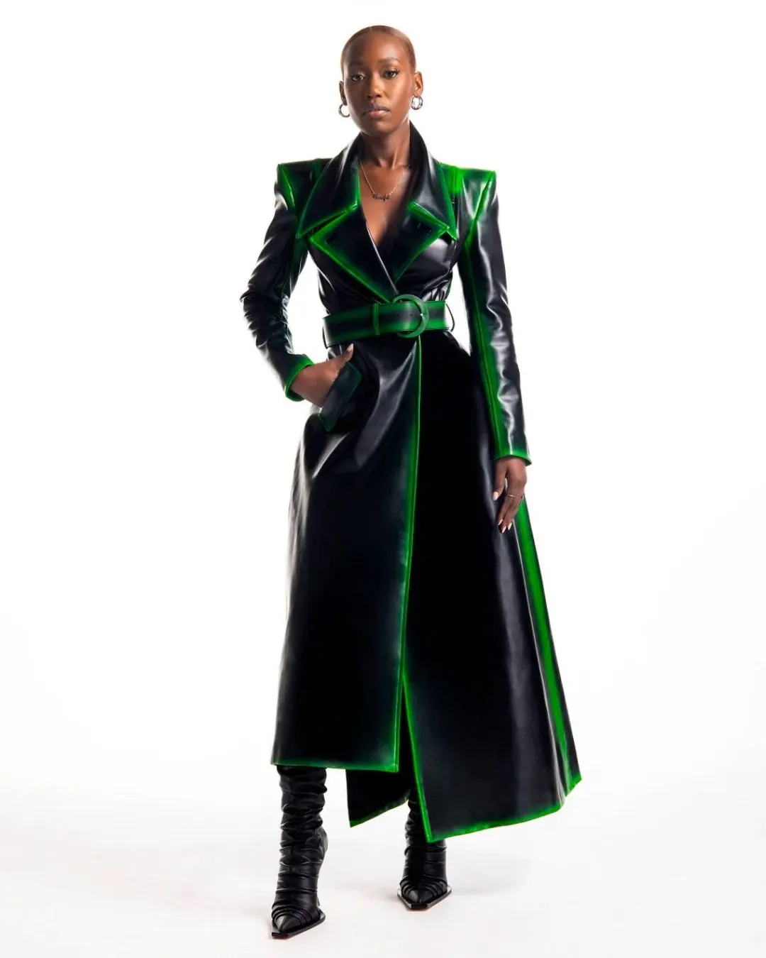 Zahra Faux Leather Coat | Parallel