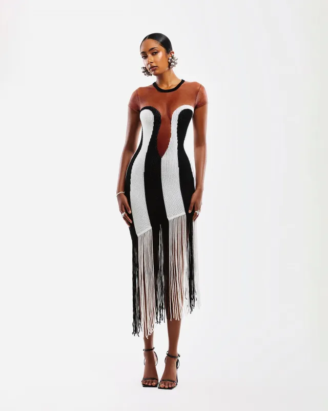 Zariah Tassel Knit Dress sold by Hanifa