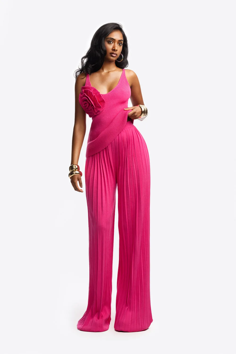 Myli Pleated Knit Pants sold by Hanifa