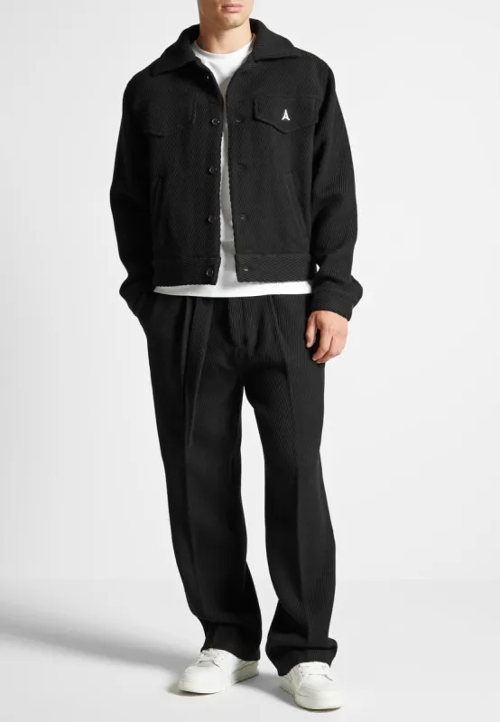 Twill Boxy Jacket - Black sold by Maniere De Voir