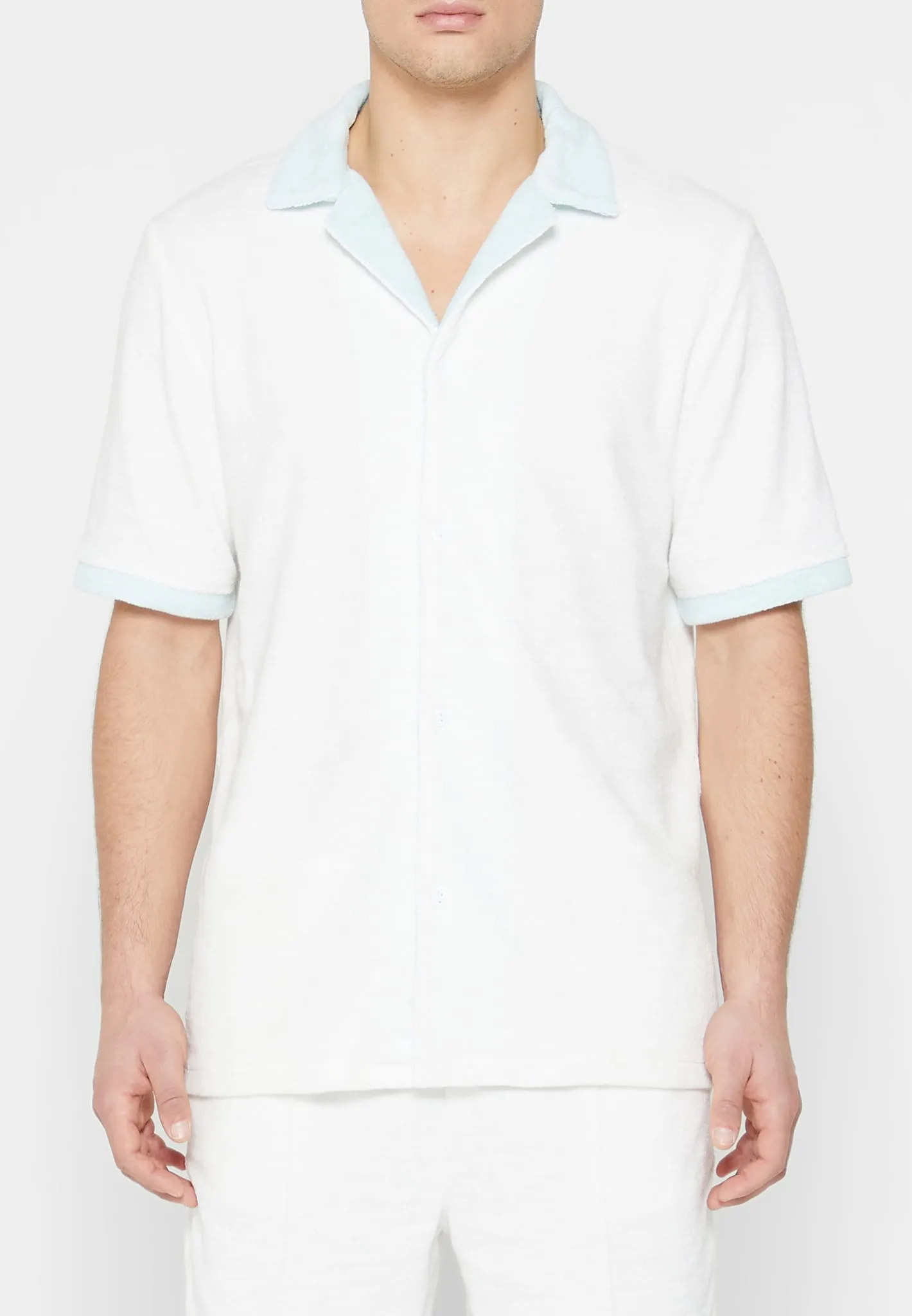 Towelled Shirt - White sold by Maniere De Voir product image thumbnail 2